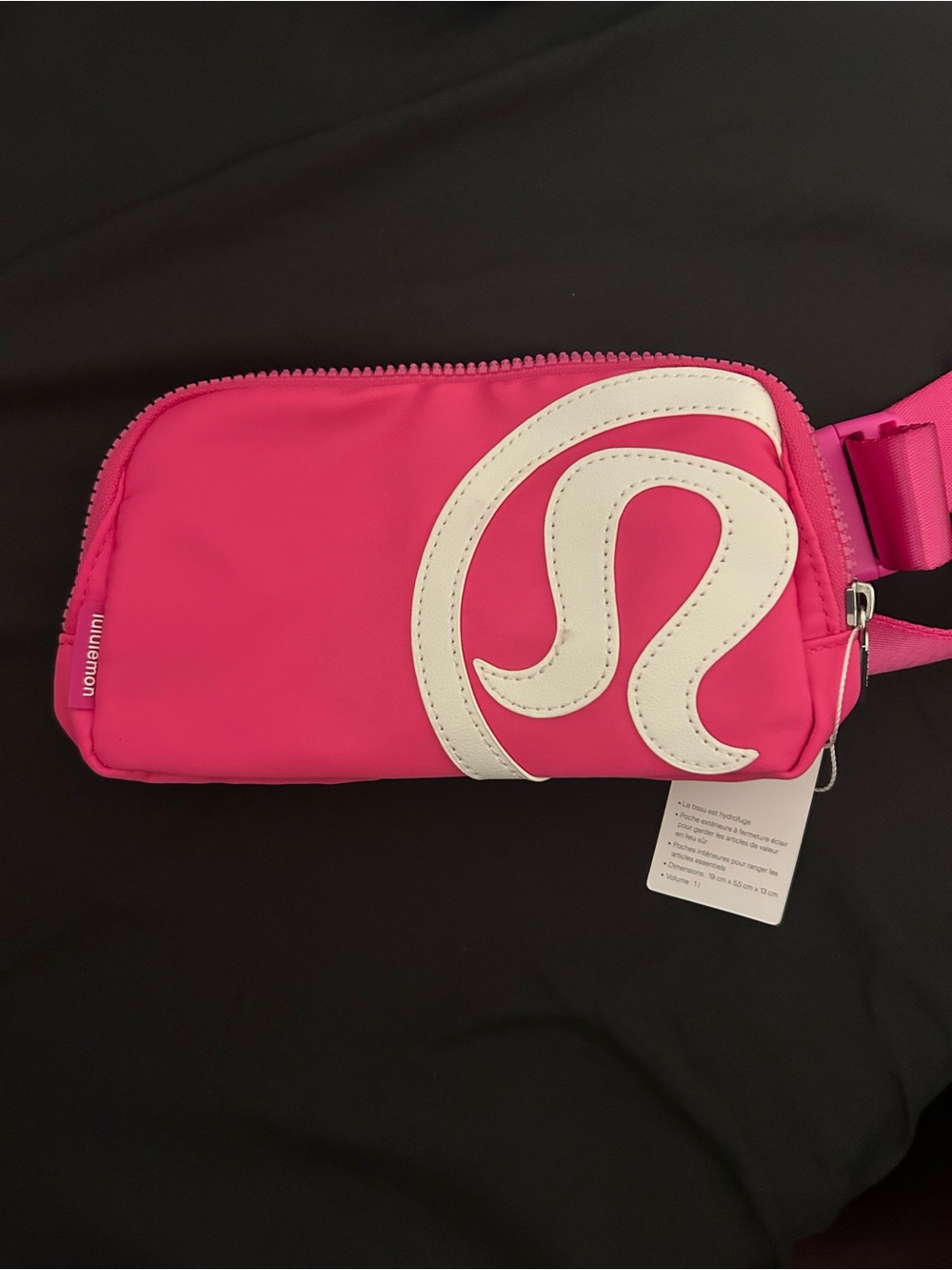 lululemon athletica Hot Pink Crossbody Belt Bag with White Logo